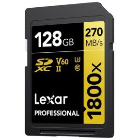 Lexar SDXC 128GB 1800x UHS2 V60 Gold