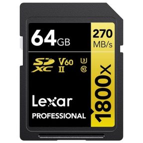 Lexar SDXC 64GB 1800x UHS2 V60 Gold