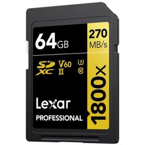 Lexar SDXC 64GB 1800x UHS2 V60 Gold