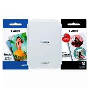 Canon Zoemini 2 Portable Colour Photo Printer White Bundle Kit